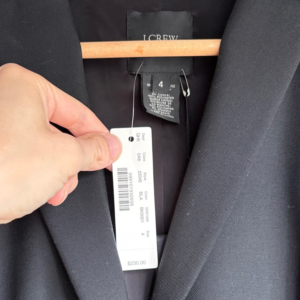 NWT J. Crew Elegant Black Blazer & Pencil skirt suit - Picture 2 of 7